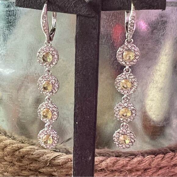 Silver Tone Dangle Earrings - Picture 4 of 9